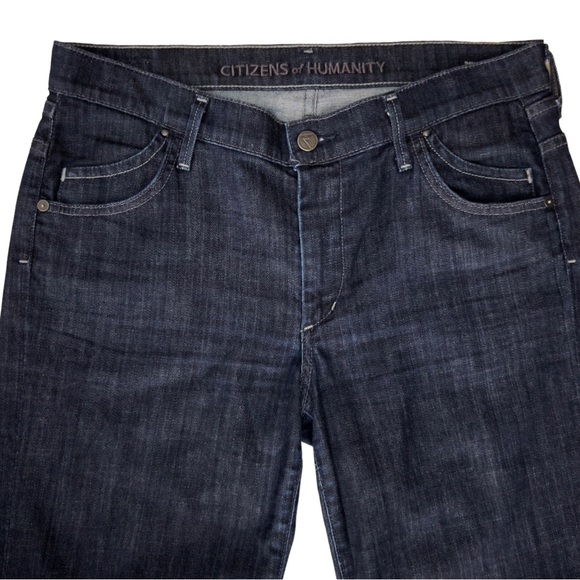 EUC CitIzens of Humanity Hutton Size 31 Medium Rise Wide Leg Dark Wash - Picture 14 of 16